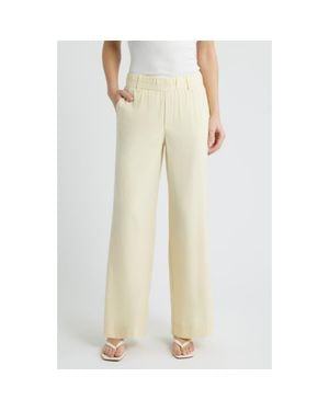 Wit & Wisdom Skyrise Side Seam Straight Leg Pants - Natural