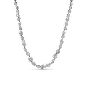 Sheryl Lowe 14K Keshi Pearl Necklace - Blue