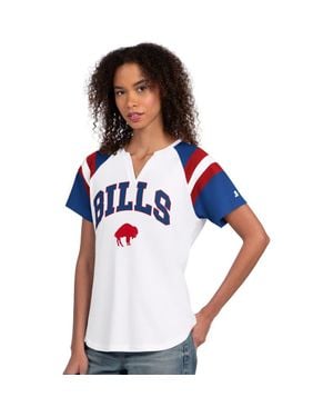 Starter Buffalo Bills Game On Notch Neck T-Shirt - Blue