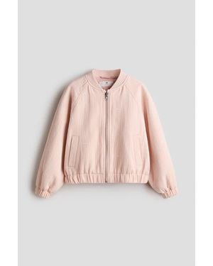 H&M Cotton Bomber Jacket - Pink