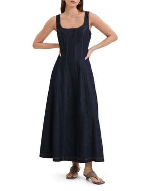 MARCELLA Melrose Denim Maxi Dress - Blue