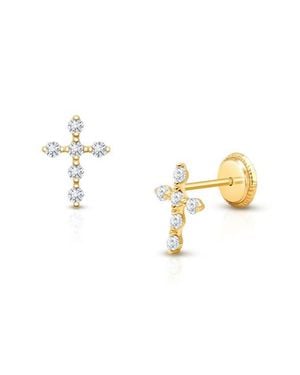 Tiny Blessings 14K Light Of Heaven Stud Earrings - Metallic