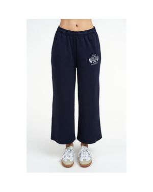Elle Collection Cropped Leg Sweatpant - Blue