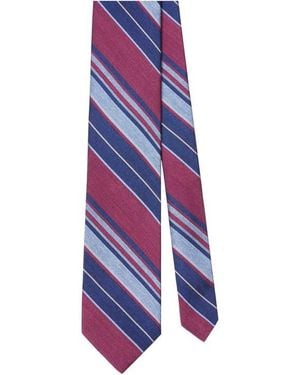 Robert Talbott Robert Large Multi Repp Best Of Class Necktie - Purple