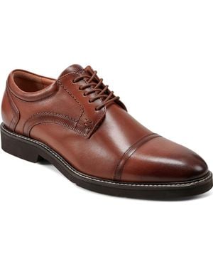 Rockport Cap Toe Leather Derby Shoes - Brown