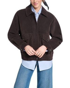 Levi's Relaxed Fit Faux Suede Dad Bomber Jacket - Black