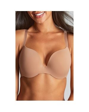 Panache 365 Underwire Smooth & Seamless Plunge T-Shirt Bra - Brown