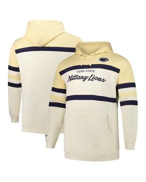 Mitchell & Ness Penn State Nittany Lions Big & Tall Head Coach Pullover Hoodie - Natural