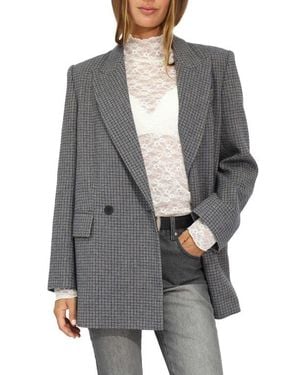 Belle & Bloom Big Brother Talk Double Breasted Blazer - Gray
