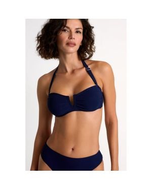 Shan Classic Bandeau Bikini Top - Blue