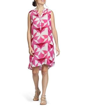 Apny Sleeveless Shift Dress - Pink