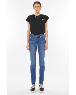 Kancan Jovi Essentials High Rise Cigarette Leg Jeans - Blue