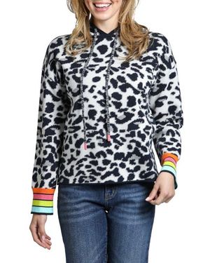 Apny Animal Pattern Hoodie - Black