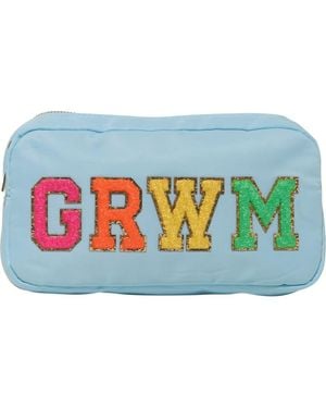 Malibu Sugar Nylon Pouch W/ Grwm Patch - Blue