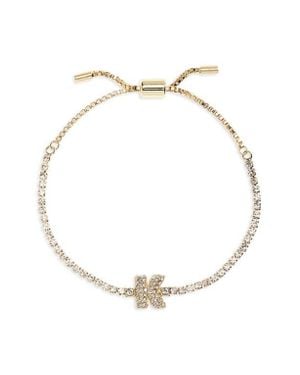 BaubleBar Initial Tennis Slider Bracelet - White