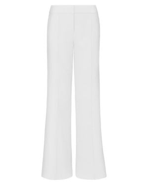 MILLY Nash High Waist Cady Wide Leg Pants - White