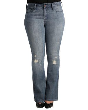 Standards & Practices Clarice Uptown Mid Rise Bootcut Jeans - Blue