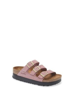 Birkenstock Florida Flex Platform Slide Sandal - Brown