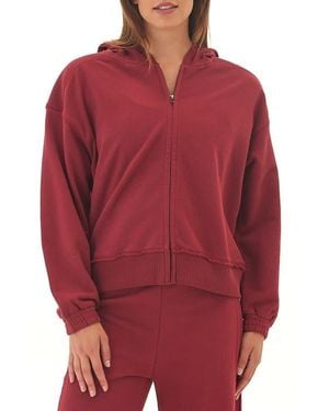 Threads For Thought Starla Cotton Blend French Terry Zip Hoodie - Red