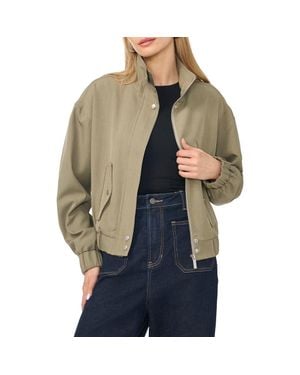 Vince Camuto Woven Bomber Jacket - Green