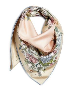 Echo Summer Bounty Series Silk Square Scarf - Gray