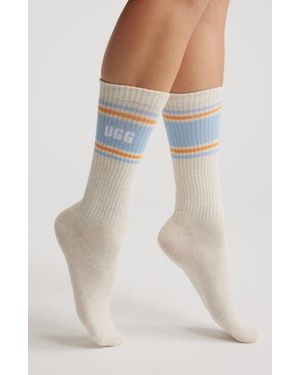 UGG Jedlyn Varsity Cotton Blend Crew Socks - Blue