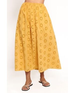 Petal & Pup Dillon Cotton Eyelet Skirt - Yellow
