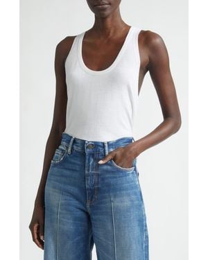 Johnstons of Elgin Greer Wool Sweater Tank - White