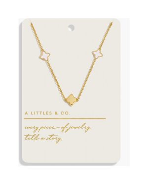 A Littles & Co. Style Stories Mother Of Pearl Necklace - Metallic