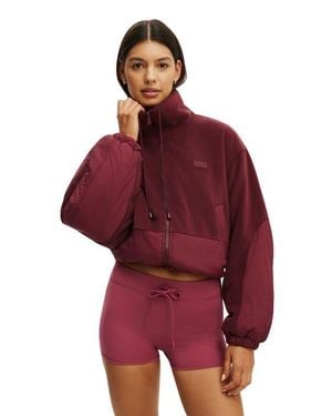 Cotton On Active Polar Fleece Padded Jacket - Red