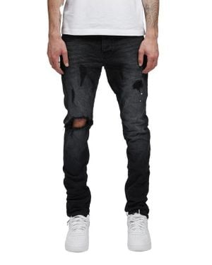 Purple Brand Drop Fit Mid Rise Skinny Jeans - Black