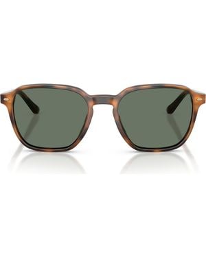 Brooks Brothers 53Mm Irregular Sunglasses - Brown
