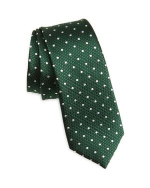 Tom Ford Microdot Silk Jacquard Tie - Green