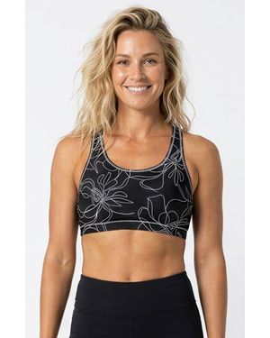 Calypsa Racerback Swim Bra With Removable Cups - Blue