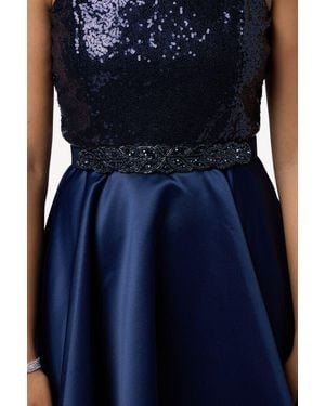 Un Deux Trois Stretchy Beaded Belt - Blue