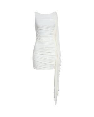Alexander Wang Asymmetric Ruched Minidress - White