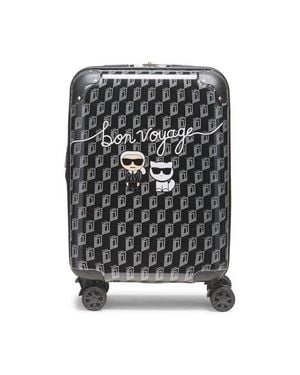 Karl Lagerfeld Bon Voyage 21 Upright Carry On Suitcase - Black