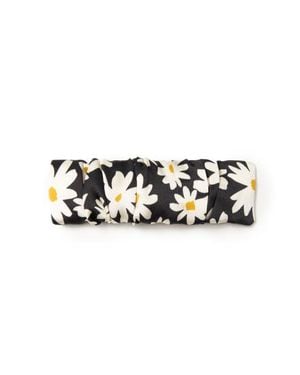 OLAH Daisy Silk Hair Barrette Clip - White