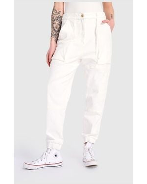 Alembika Cargo Jogger Pants - White
