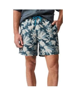 Rodd & Gunn Hardinge Abstract Floral Swim Trunks - Blue