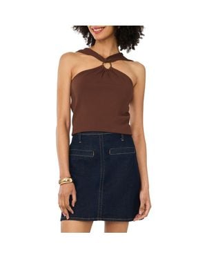 Vince Camuto Metal Ring Detail Knit Tank - Blue
