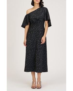 JS Collections Primrose One-Shoulder Cocktail Dress - Black