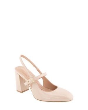 BCBGMAXAZRIA Jaxxon Slingback Mary Jane Pump - Natural