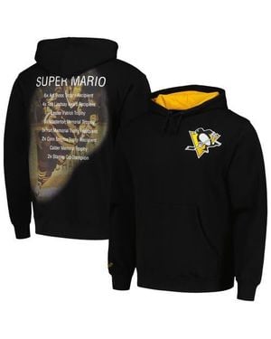 Mitchell & Ness Mario Lemieux Pittsburgh Penguins Premium Name & Number Fleece Pullover Sweatshirt - Black