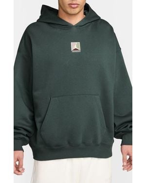 Nike Graphic Print Brooklyn Fleece Hoodie - Green