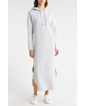 Frank & Eileen James Long Sleeve Hoodie Dress - White