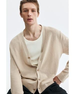 H&M Relaxed Fit Cardigan - Natural