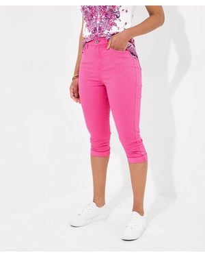 Joe Browns Stretch Denim Capri Pant - Pink
