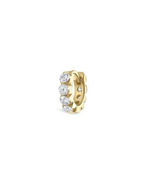 Maria Tash Single Large Invisible Set Diamond Hoop Earring - White