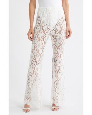 High Heel Jungle Jen Lace Flare Pants - White